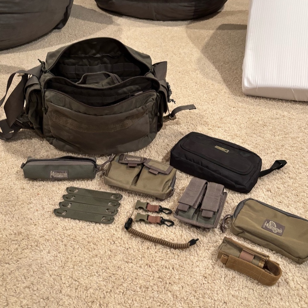 Eagle Industries E&E Tactical Bag + 5 Maxpedition Pouches + Speed Clips Gear Lot